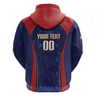 Custom Spain Rugby 2026 Hoodie Vamos Los Leones Blue Version