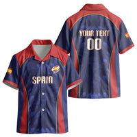 Custom Spain Rugby 2026 Kid Hawaiian Shirt Vamos Los Leones Blue Version
