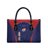 Custom Spain Rugby 2026 Leather Bag Vamos Los Leones Blue Version
