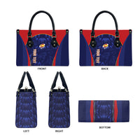 Custom Spain Rugby 2026 Leather Bag Vamos Los Leones Blue Version