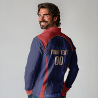 Custom Spain Rugby 2026 Long Sleeve Polo Shirt Vamos Los Leones Blue Version