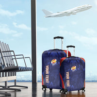 Custom Spain Rugby 2026 Luggage Cover Vamos Los Leones Blue Version