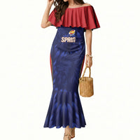 Custom Spain Rugby 2026 Mermaid Dress Vamos Los Leones Blue Version