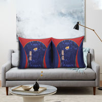 Custom Spain Rugby 2026 Pillow Cover Vamos Los Leones Blue Version