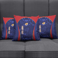 Custom Spain Rugby 2026 Pillow Cover Vamos Los Leones Blue Version