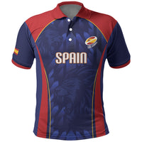 Custom Spain Rugby 2026 Polo Shirt Vamos Los Leones Blue Version