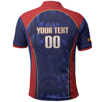 Custom Spain Rugby 2026 Polo Shirt Vamos Los Leones Blue Version