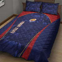 Custom Spain Rugby 2026 Quilt Bed Set Vamos Los Leones Blue Version