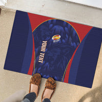 Custom Spain Rugby 2026 Rubber Doormat Vamos Los Leones Blue Version