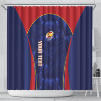 Custom Spain Rugby 2026 Shower Curtain Vamos Los Leones Blue Version