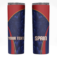 Custom Spain Rugby 2026 Skinny Tumbler Vamos Los Leones Blue Version