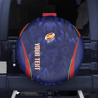 Custom Spain Rugby 2026 Spare Tire Cover Vamos Los Leones Blue Version