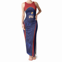 Custom Spain Rugby 2026 Tank Maxi Dress Vamos Los Leones Blue Version
