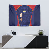 Custom Spain Rugby 2026 Tapestry Vamos Los Leones Blue Version