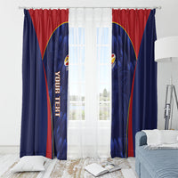 Custom Spain Rugby 2026 Window Curtain Vamos Los Leones Blue Version