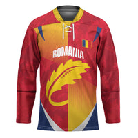 Custom Romania Rugby 2026 Hockey Jersey Stejarii Oak Leaf Symbol