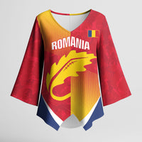 Custom Romania Rugby 2026 Kimono Sleeve Blouse Stejarii Oak Leaf Symbol
