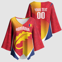 Custom Romania Rugby 2026 Kimono Sleeve Blouse Stejarii Oak Leaf Symbol