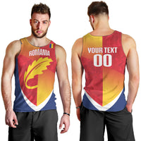 Custom Romania Rugby 2026 Men Tank Top Stejarii Oak Leaf Symbol