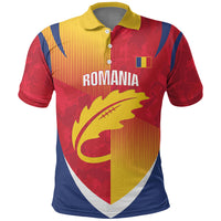 Custom Romania Rugby 2026 Polo Shirt Stejarii Oak Leaf Symbol