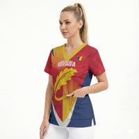 Custom Romania Rugby 2026 Scrub Top Stejarii Oak Leaf Symbol