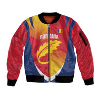 Custom Romania Rugby 2026 Sleeve Zip Bomber Jacket Stejarii Oak Leaf Symbol