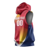 Custom Romania Rugby 2026 Sleeveless Hoodie Stejarii Oak Leaf Symbol
