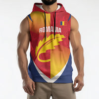 Custom Romania Rugby 2026 Sleeveless Hoodie Stejarii Oak Leaf Symbol