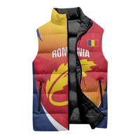 Custom Romania Rugby 2026 Sleeveless Puffer Jacket Stejarii Oak Leaf Symbol