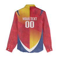 Custom Romania Rugby 2026 Women Casual Shirt Stejarii Oak Leaf Symbol