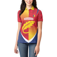 Custom Romania Rugby 2026 Women Polo Shirt Stejarii Oak Leaf Symbol