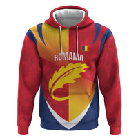 Custom Romania Rugby 2026 Zip Hoodie Stejarii Oak Leaf Symbol