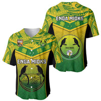Papua New Guinea Rugby Baseball Jersey Enga Mioks PNG Polynesian Pattern - Wonder Print Shop