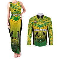 Papua New Guinea Rugby Couples Matching Tank Maxi Dress and Long Sleeve Button Shirts Enga Mioks PNG Polynesian Pattern - Wonder Print Shop