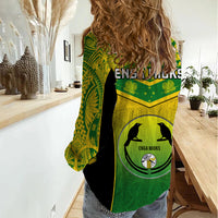 Papua New Guinea Rugby Women Casual Shirt Enga Mioks PNG Polynesian Pattern - Wonder Print Shop