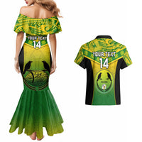 Custom Papua New Guinea Rugby Couples Matching Mermaid Dress And Hawaiian Shirt Enga Mioks PNG Polynesian Pattern - Wonder Print Shop