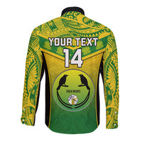 Custom Papua New Guinea Rugby Long Sleeve Button Shirt Enga Mioks PNG Polynesian Pattern - Wonder Print Shop