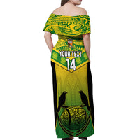 Custom Papua New Guinea Rugby Off Shoulder Maxi Dress Enga Mioks PNG Polynesian Pattern - Wonder Print Shop
