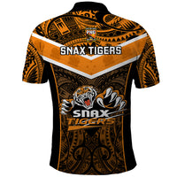 Papua New Guinea Rugby Polo Shirt Lae Snax Tigers PNG Polynesian Pattern - Wonder Print Shop