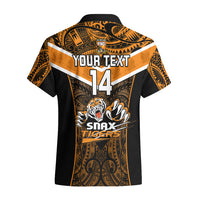 Custom Papua New Guinea Rugby Hawaiian Shirt Lae Snax Tigers PNG Polynesian Pattern - Wonder Print Shop
