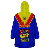 Papua New Guinea Rugby Wearable Blanket Hoodie Hela Wigmen PNG Polynesian Pattern - Wonder Print Shop