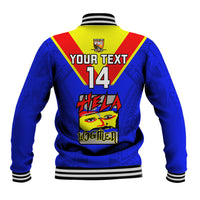 Custom Papua New Guinea Rugby Baseball Jacket Hela Wigmen PNG Polynesian Pattern - Wonder Print Shop