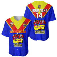 Custom Papua New Guinea Rugby Baseball Jersey Hela Wigmen PNG Polynesian Pattern - Wonder Print Shop