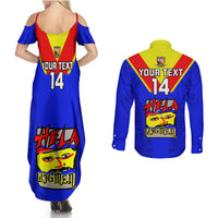 Custom Papua New Guinea Rugby Couples Matching Summer Maxi Dress and Long Sleeve Button Shirts Hela Wigmen PNG Polynesian Pattern - Wonder Print Shop