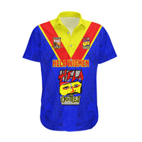 Custom Papua New Guinea Rugby Hawaiian Shirt Hela Wigmen PNG Polynesian Pattern - Wonder Print Shop