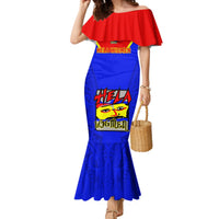 Custom Papua New Guinea Rugby Mermaid Dress Hela Wigmen PNG Polynesian Pattern - Wonder Print Shop