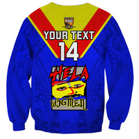Custom Papua New Guinea Rugby Sweatshirt Hela Wigmen PNG Polynesian Pattern - Wonder Print Shop
