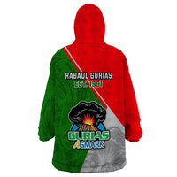Papua New Guinea Rugby Wearable Blanket Hoodie Rabaul Gurias PNG Polynesian Pattern - Wonder Print Shop