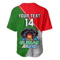 Custom Papua New Guinea Rugby Baseball Jersey Rabaul Gurias PNG Polynesian Pattern - Wonder Print Shop