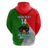 Custom Papua New Guinea Rugby Hoodie Rabaul Gurias PNG Polynesian Pattern - Wonder Print Shop